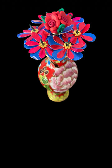 aluminum can art flower bouquet