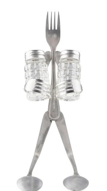 Forked Up Art Salt and Pepper Shaker Fork
