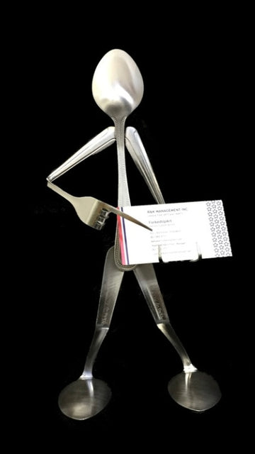 Forked Up Art Business Card Holder Spoon