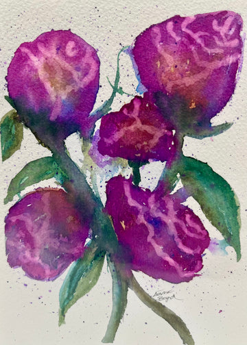 Watercolor Hand Painted