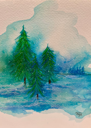 Watercolor Hand Painted