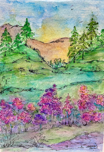 Watercolor Hand Painted