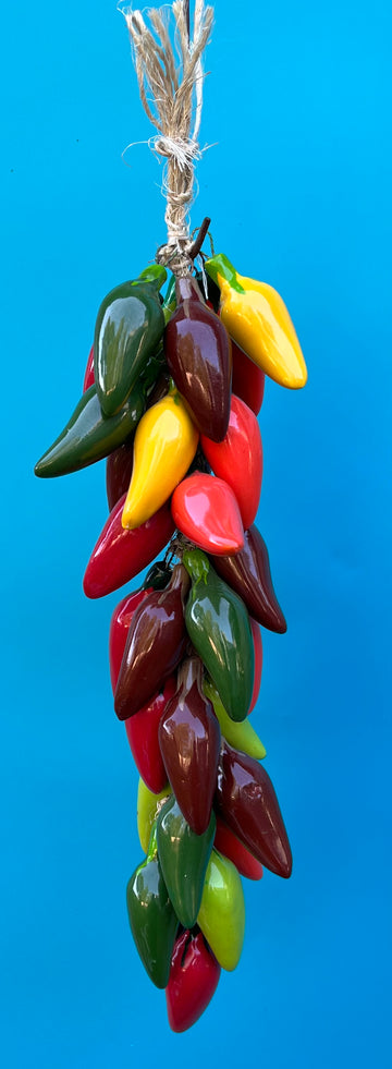Imports Hanging Glass Peppers