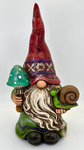 imports gnome red hat/green coat
