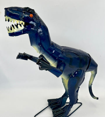 Repurposed Metal Art Dinosaur
