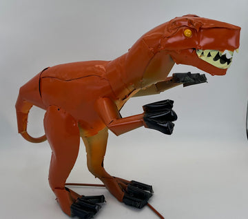 Repurposed Metal Art Dinosaur