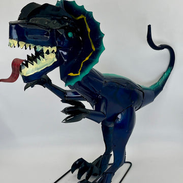 Repurposed Metal Art Dinosaur