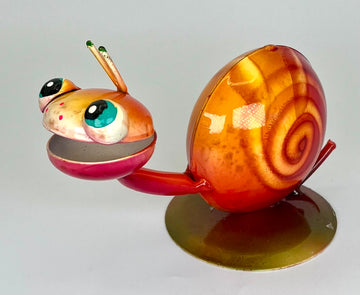 auto paint metal art yellow snail medium