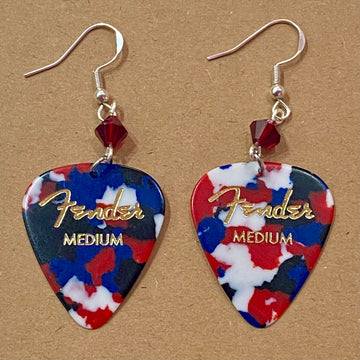 Jewelry Guitar Pick Earrings Multi