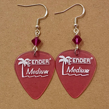 Jewelry Guitar Pick Earrings Vintage Fender