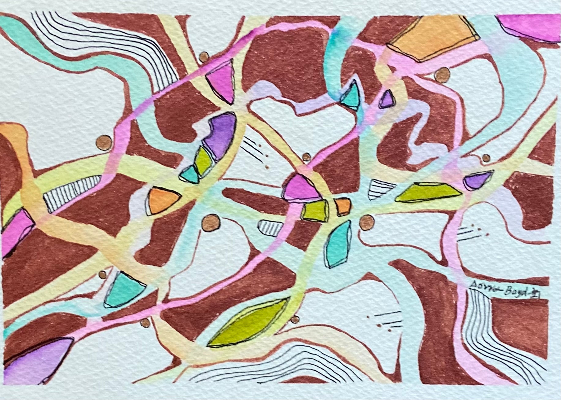 Watercolor Hand Painted