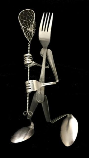 Forked Up Art Lacrosse Player Fork