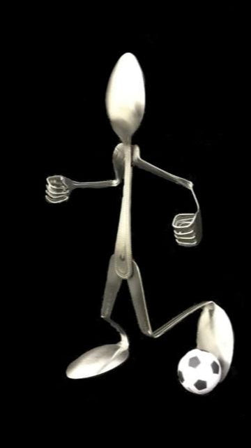 Forked Up Art Soccer Player Spoon