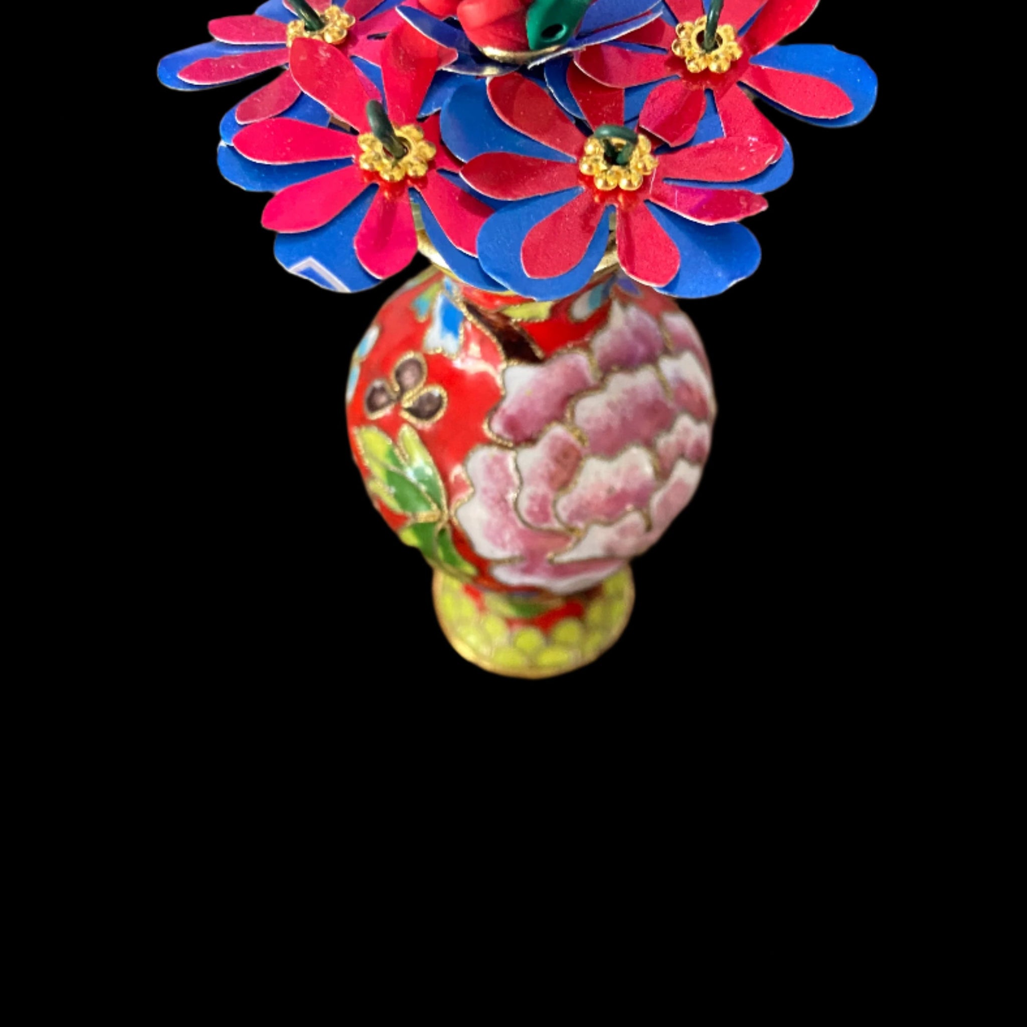 aluminum can art flower bouquet