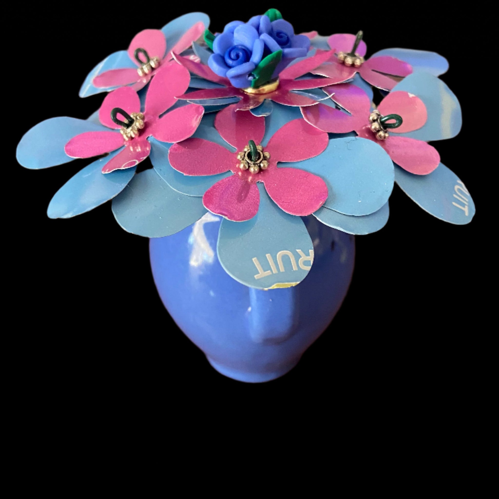aluminum can art flower bouquet