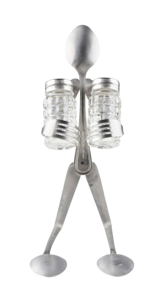 Forked Up Art Salt and Pepper Shaker Spoon