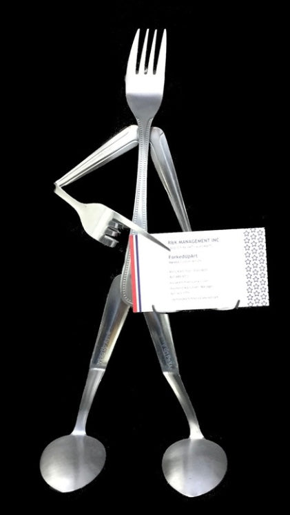 Forked Up Art Business Card Holder Fork