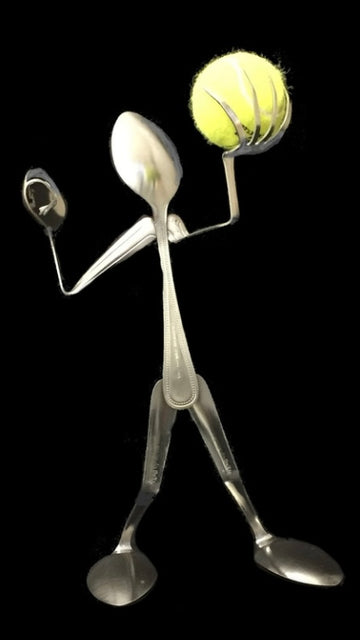 Forked Up Art Tennis Player Spoon