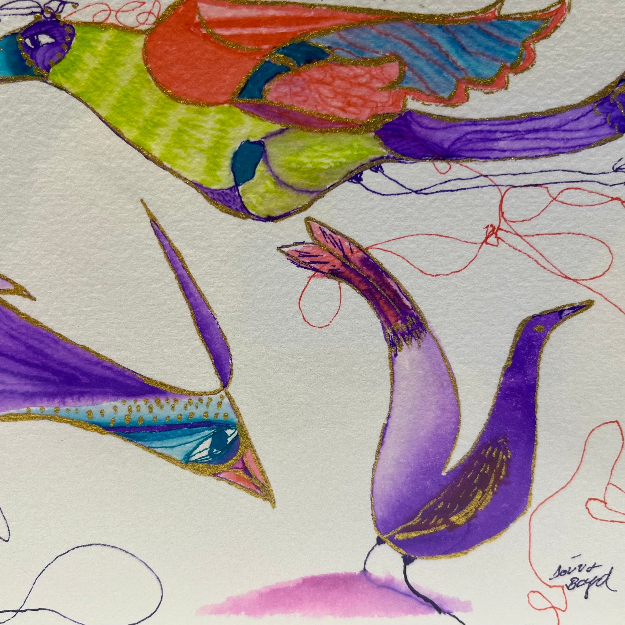 Watercolor Hand Painted