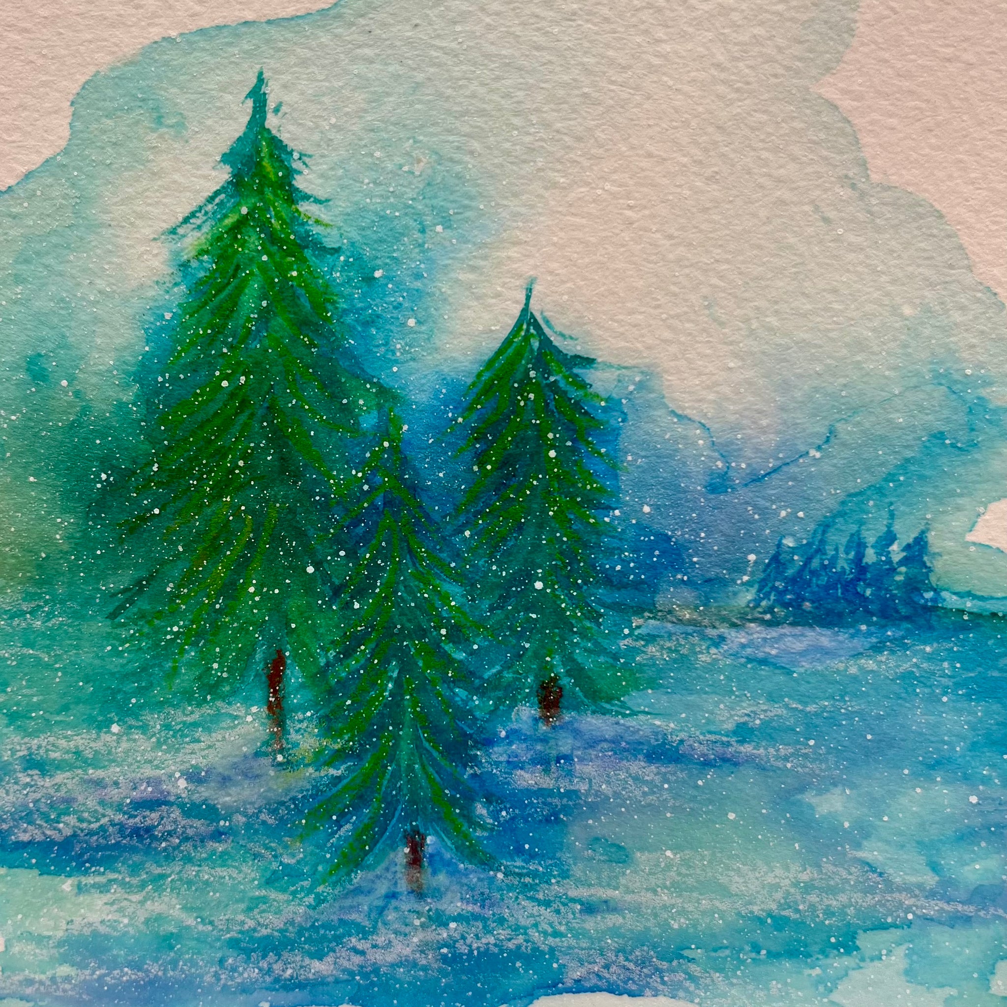 Watercolor Hand Painted