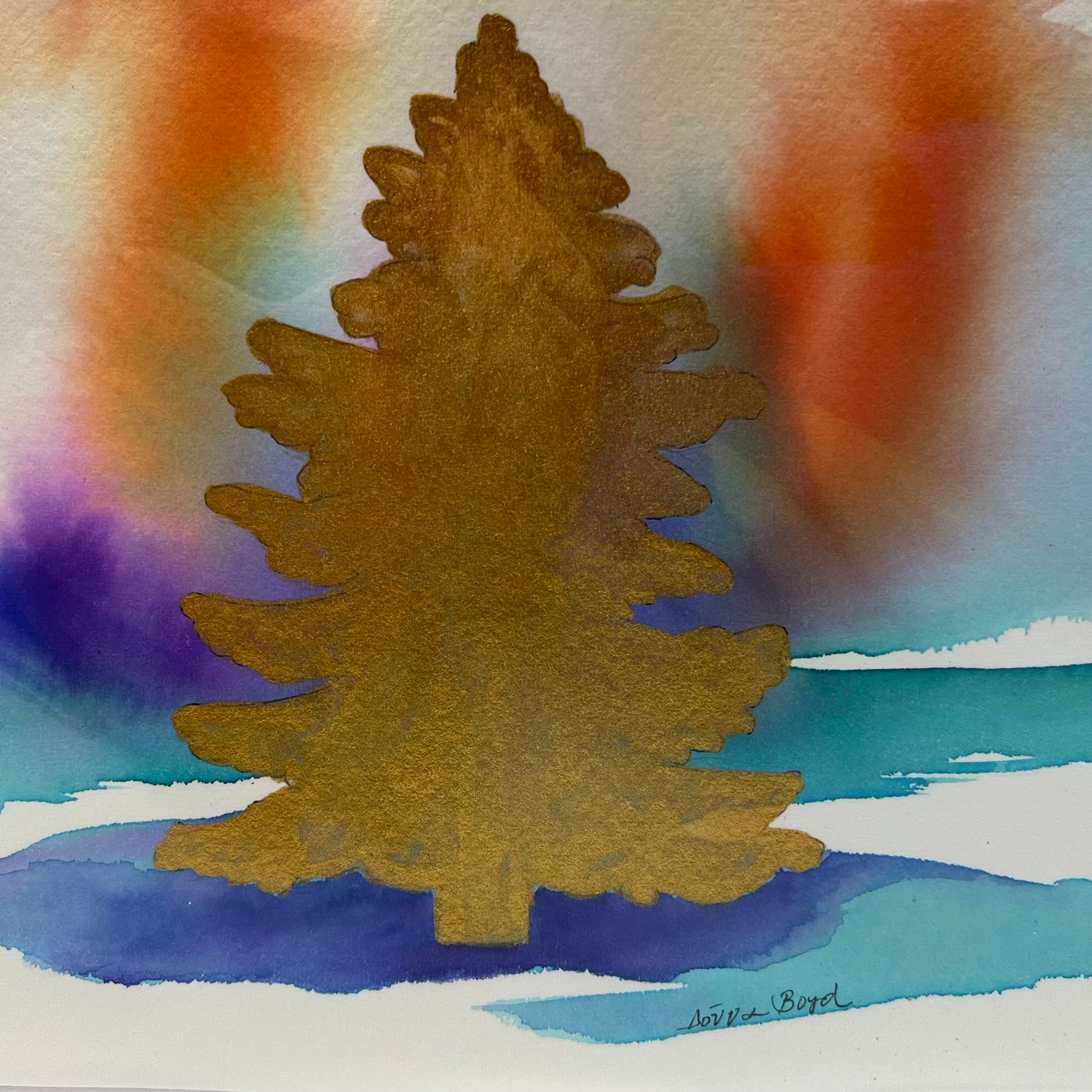 Watercolor Hand Painted