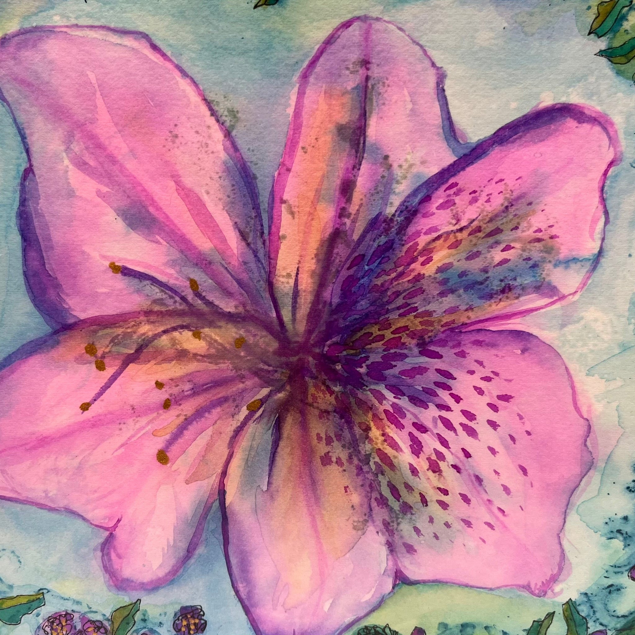 Watercolor Hand Painted