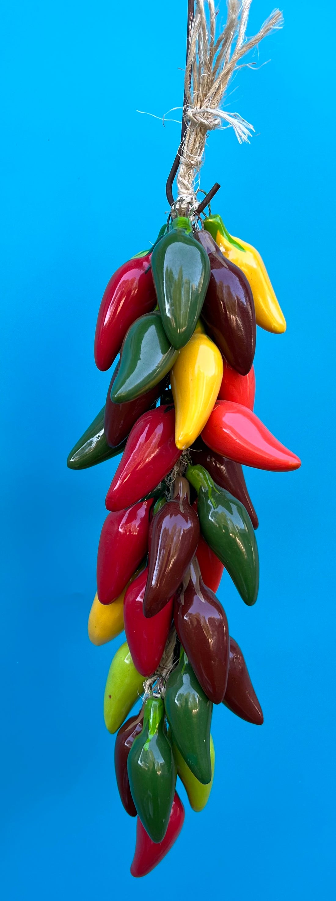 Imports Hanging  Glass Peppers