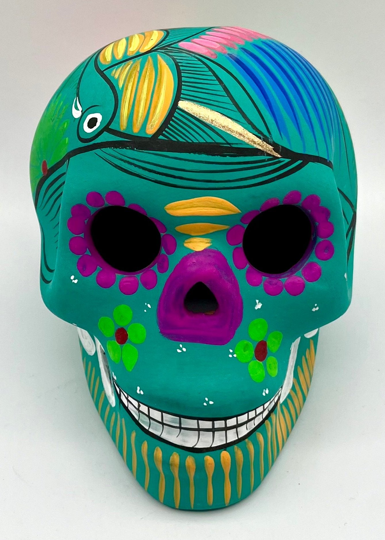 Imports Hand Painted Skull Black Light Paint