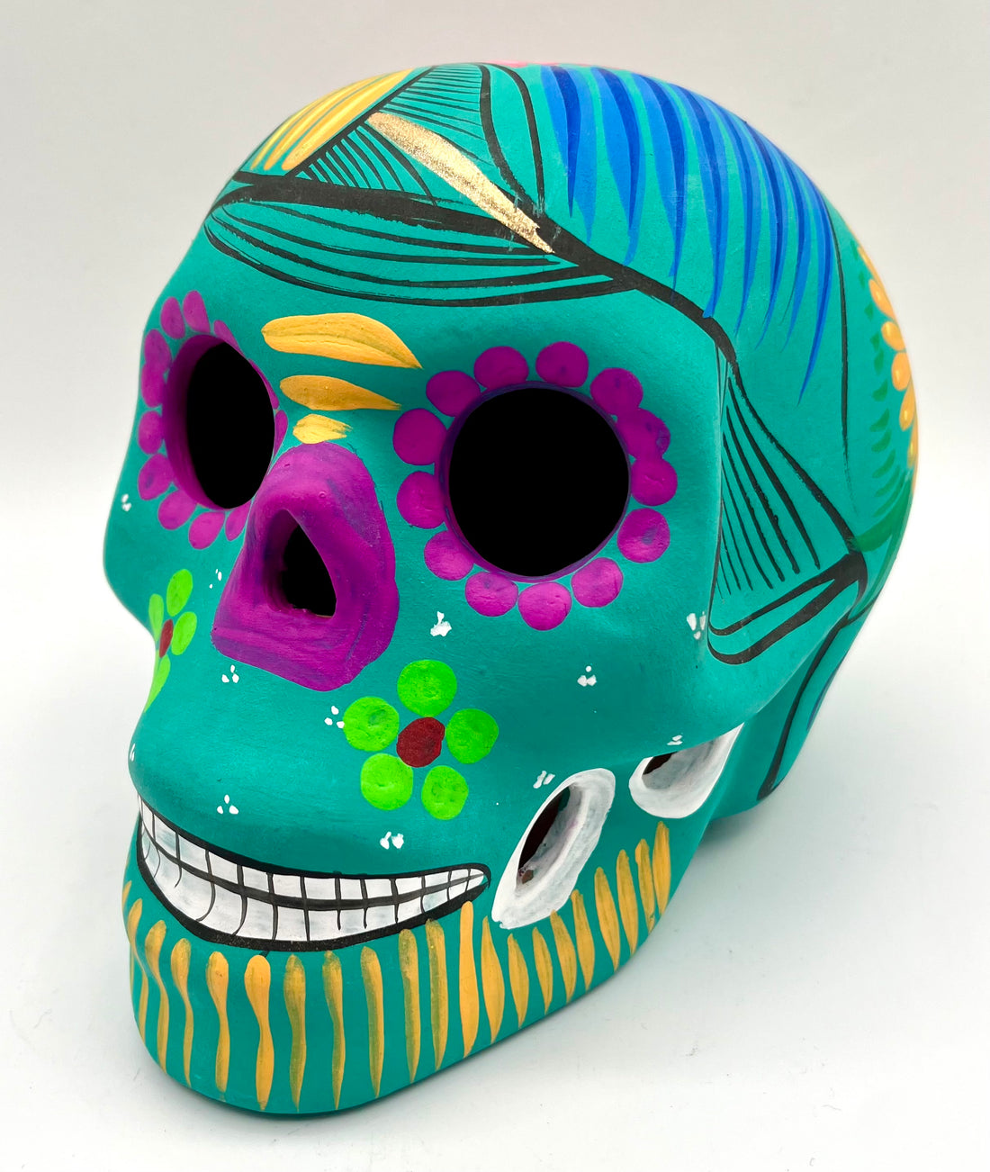 Imports Hand Painted Skull Black Light Paint