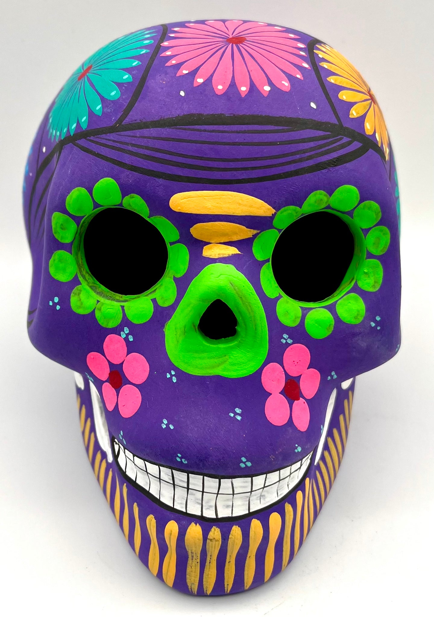 Imports Hand Painted Skull Black Light Paint