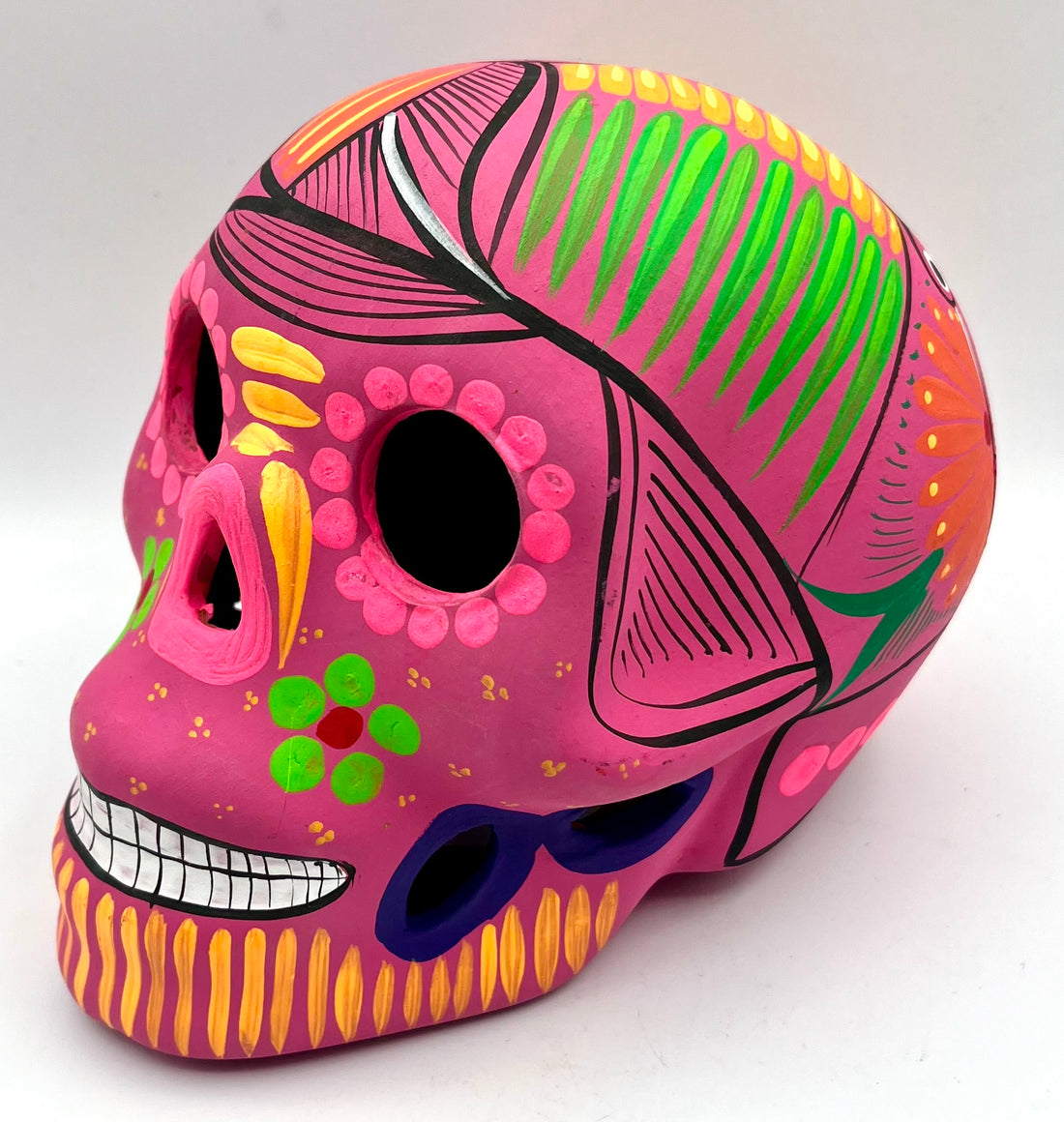 Imports Hand Painted Skull Black Light Paint