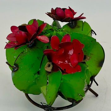 Repurposed Metal Art Cactus