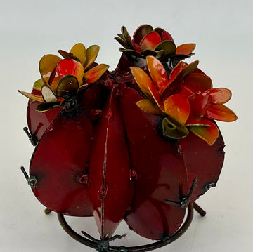 Repurposed Metal Art Cactus