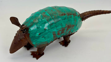 Repurposed Metal Art Armadillo Small
