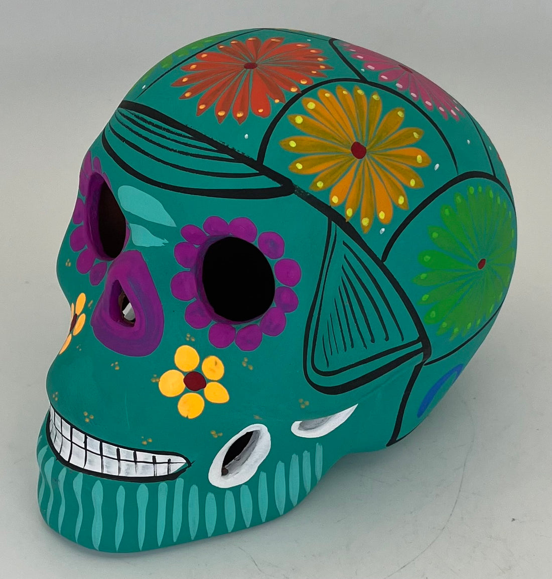 Imports Hand Painted Skull Black Light Paint