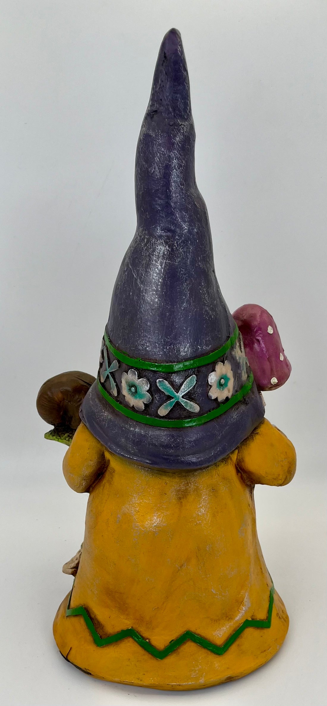 imports gnome purple hat/yellow jacket