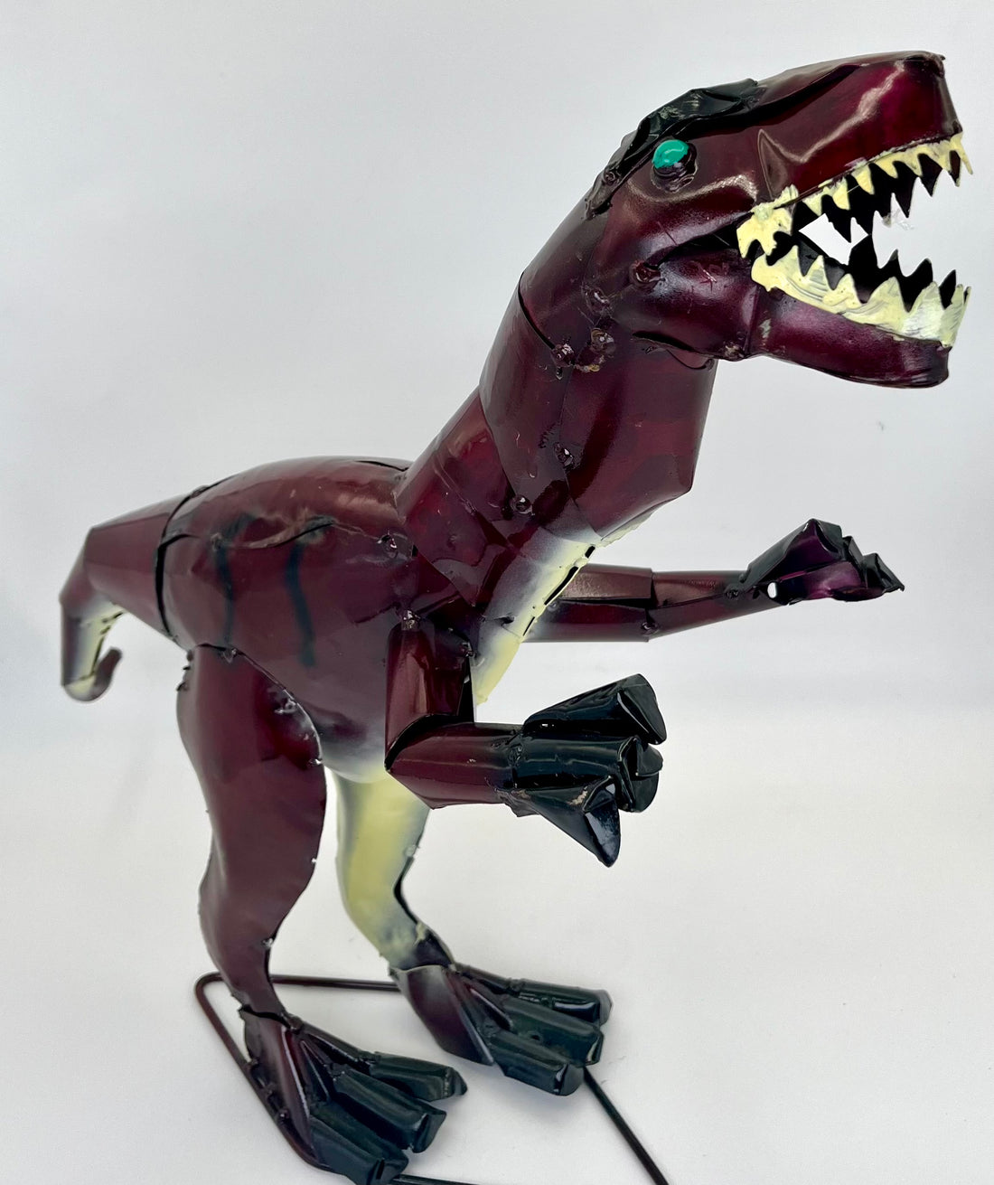 Repurposed Metal Art Dinosaur