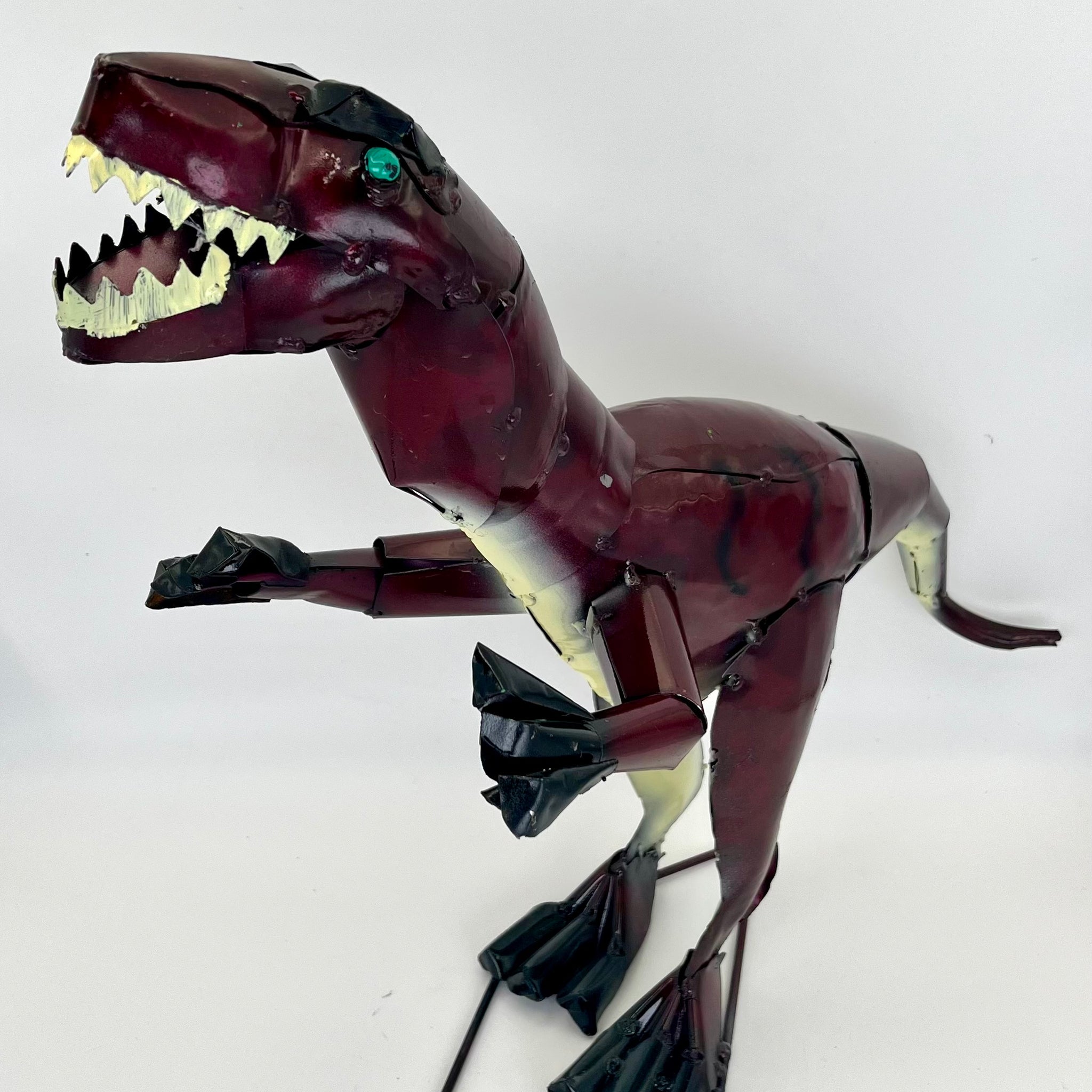 Repurposed Metal Art Dinosaur