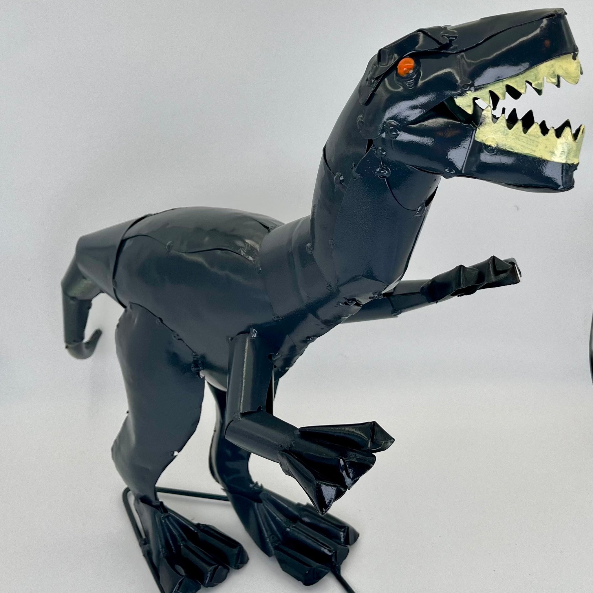Repurposed Metal Art Dinosaur