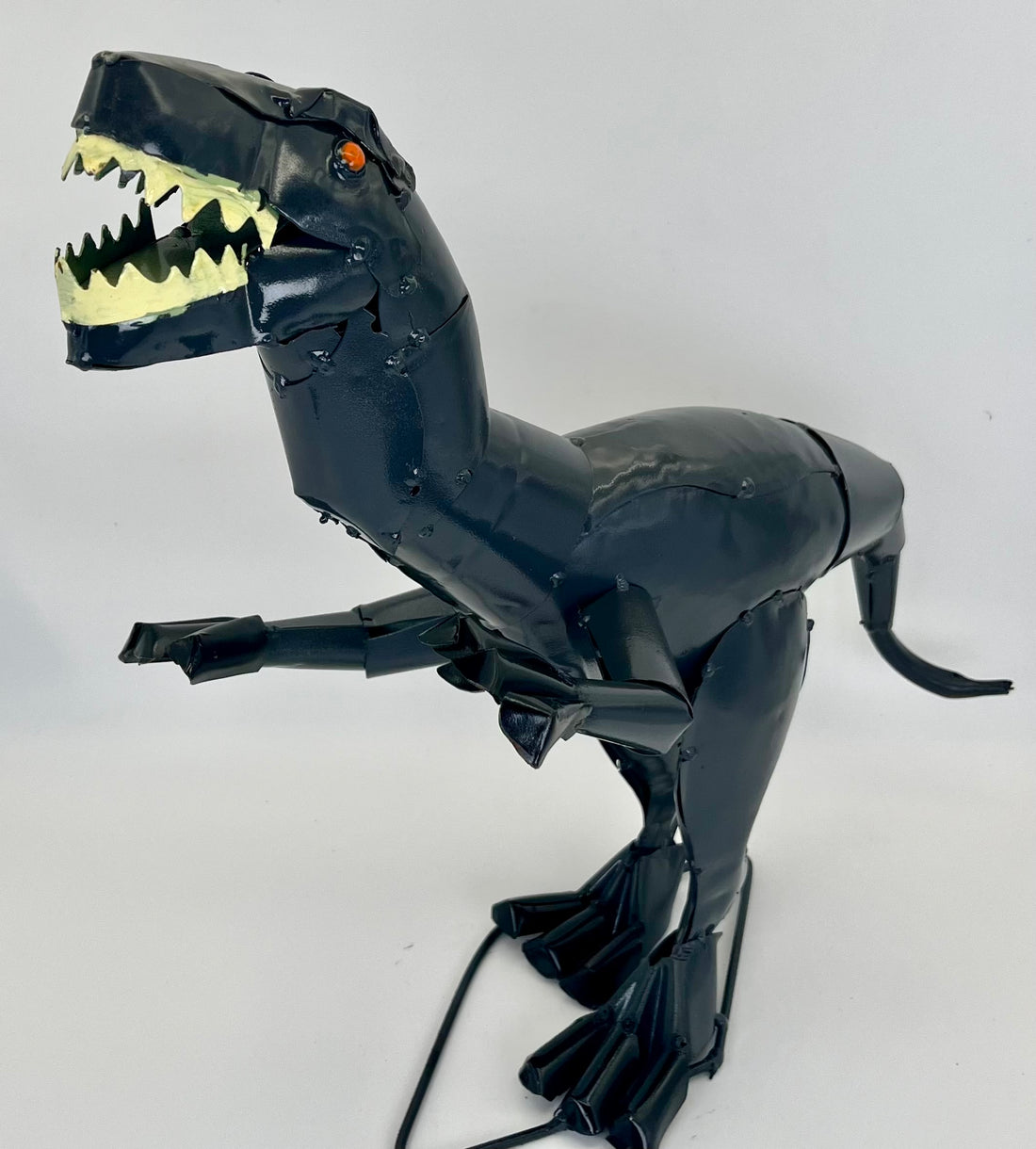 Repurposed Metal Art Dinosaur
