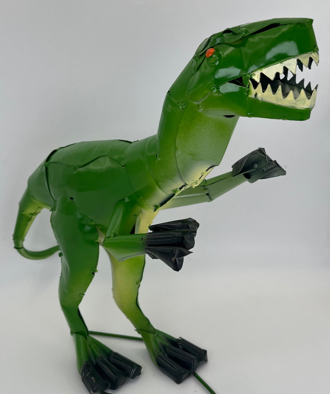 Repurposed Metal Art Dinosaur