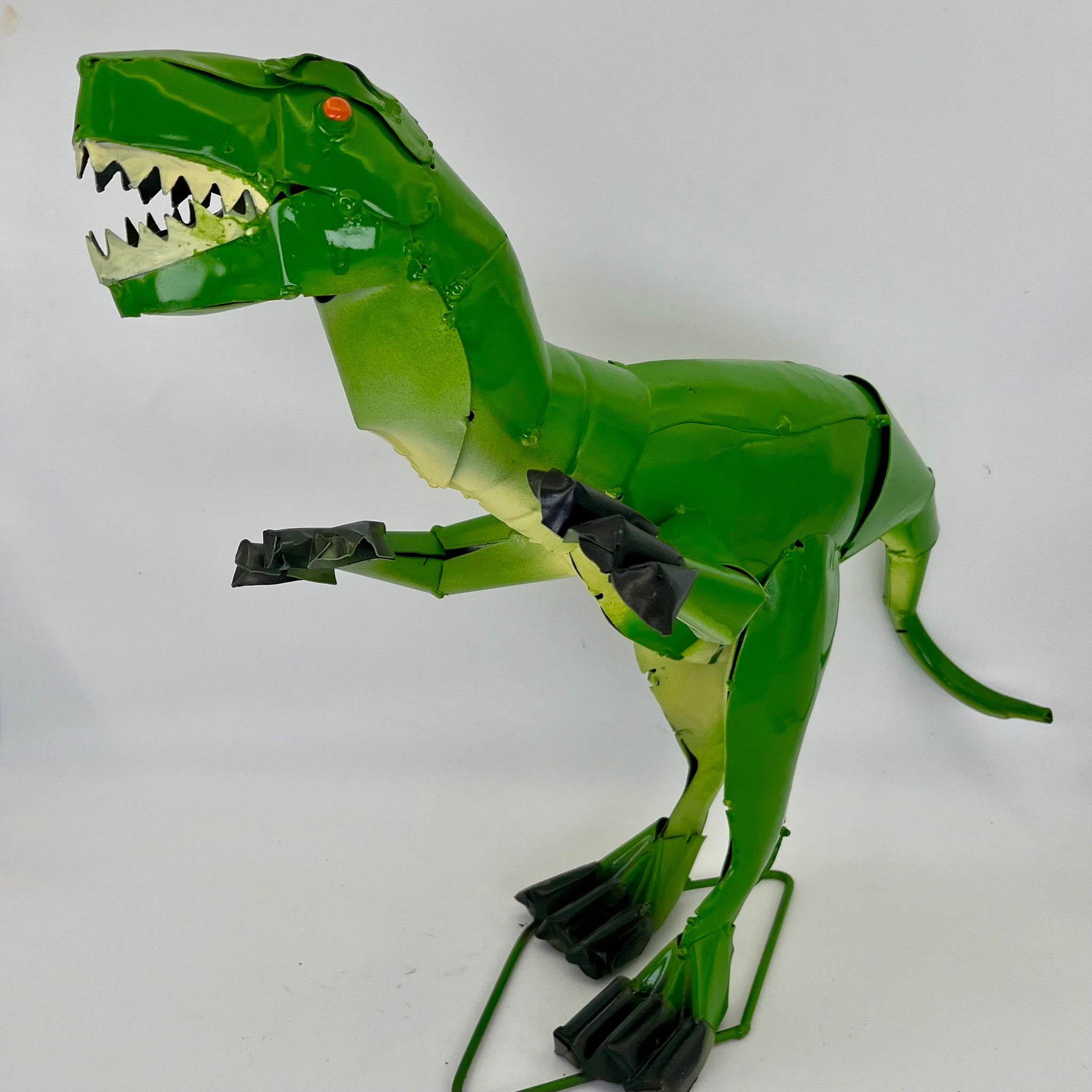 Repurposed Metal Art Dinosaur