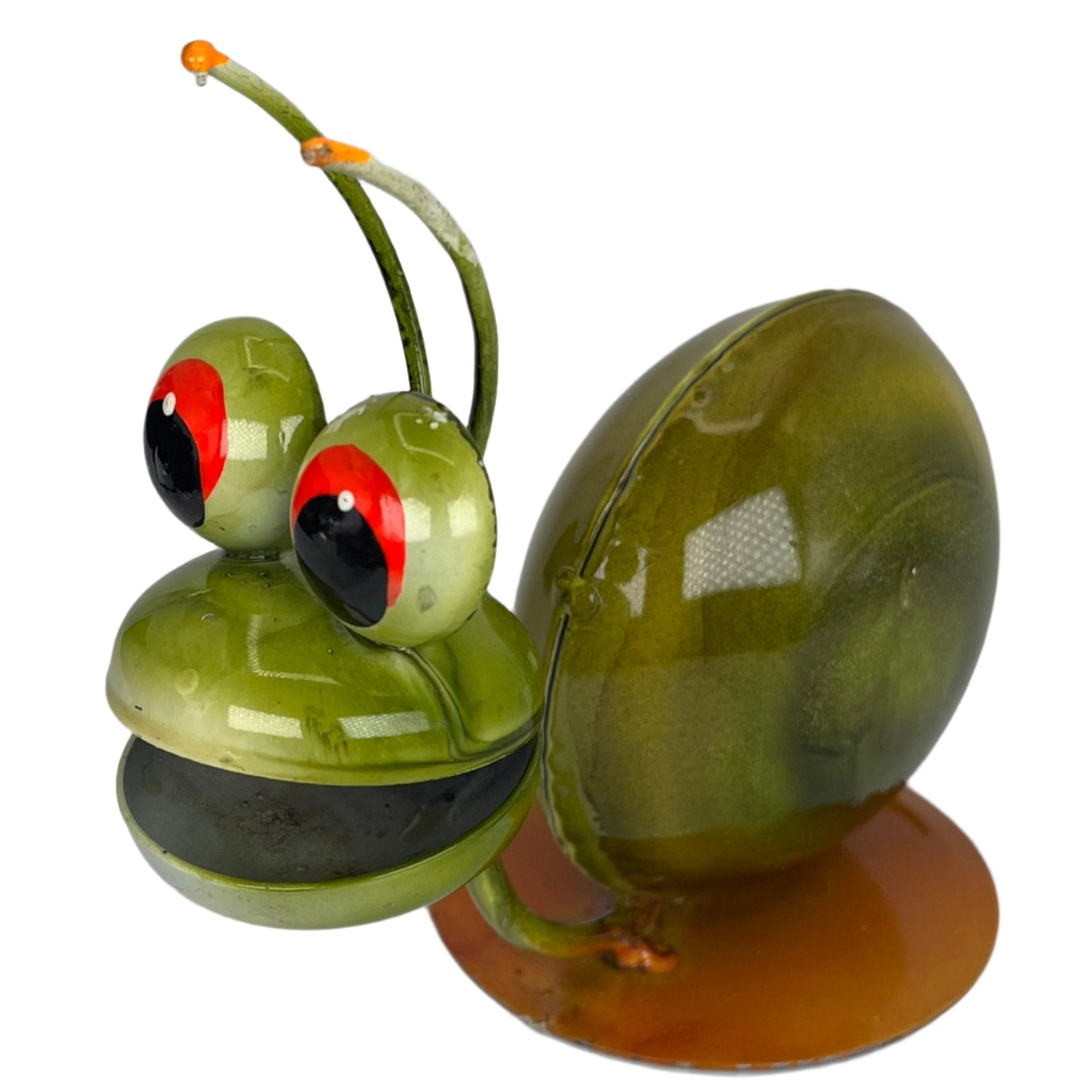 auto paint metal art snail green small