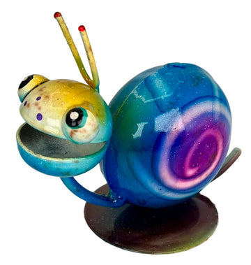 auto paint metal art snail blue medium