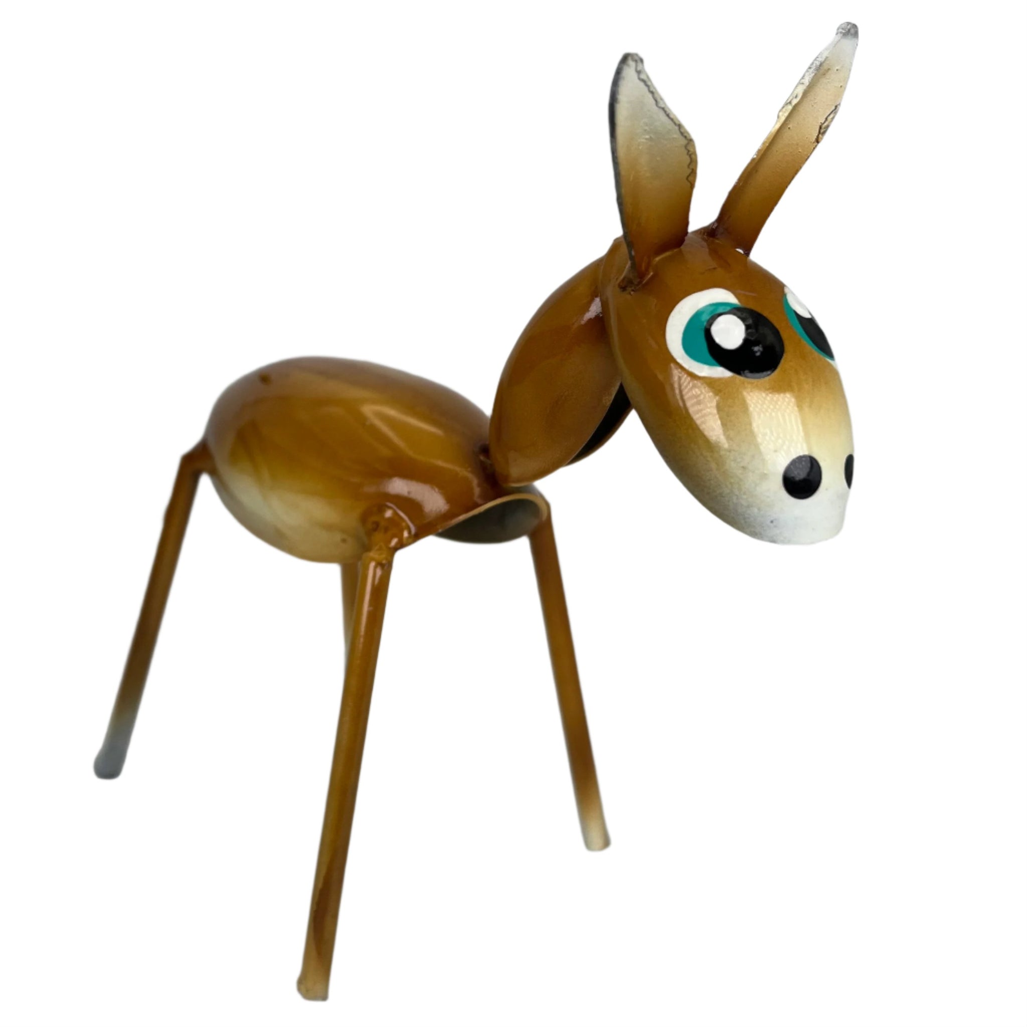 auto paint metal art donkey small